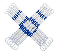 Générique Barrière de signalisation réglable à Haute visibilité, séparateur de sécurité rétractable et réfléchissant, cônes de signalisation temporaires pour la sécurité extérieure (Bleu et Blanc, 10