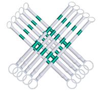 Générique Barrière de signalisation réglable à Haute visibilité, séparateur de sécurité rétractable et réfléchissant, cônes de signalisation temporaires pour la sécurité extérieure (Vert et Blanc, 10