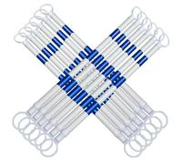 Générique Barrière de signalisation réglable à Haute visibilité, séparateur de sécurité rétractable et réfléchissant, cônes de signalisation temporaires pour la sécurité extérieure (Bleu et Blanc, 12