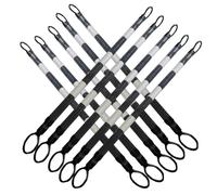 Générique Barrière de signalisation réglable à Haute visibilité, séparateur de sécurité rétractable et réfléchissant, cônes de signalisation temporaires pour la sécurité extérieure (Blanc et Noir, 10