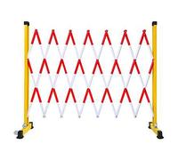 Générique Barrière Extensible Portable - Barrière de sécurité rétractable et Pliable pour la Construction de Routes, la Gestion du trafic et la sécurité publique (Rouge et Blanc) - Conception Durable