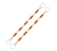 Générique Barrières de cônes de signalisation rétractables réfléchissantes Haute visibilité, Extensibles et durables pour la Construction de Routes et Les parkings (Orange et Blanc, 2 pièces).