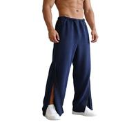 Générique Bas De Jogging Homme À Fermeture Éclair Latérale Intégrale Ouverture Totale Pantalon De Rééducation pour Homme Ceinture Unie avec Poches Pantalons De Survêtement Décontractés