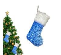 Générique Bas De Noël À Paillettes Scintillantes,Ornements De Noël Brillants Et Décorations - Bas pour Les Fêtes,pour Manteau De Cheminée Arbre Cadeau De Fête pour Adulte Famille Et