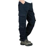 Générique Bas de Survetement Homme Pantalon de Travail Elastique Multipoches Vetement de Sport de Ville Pantalon de Sport Trekking de Running Tactique Polaire Cargo Homme Bleu Marine M