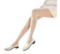 Générique Bas En Dentelle Confortables Bas Résille Porte-Jarretelles Grande Taille Extensibles Pour Saint Valentin, Discothèque，Boîtes De Nuit (White, One Size)