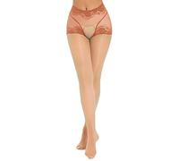 Générique Bas Femme Collant Opaque Noir Vetement Hiver Chaussettes Et Collants Resille Chair Danse Mode De Contention Ouvert Sexy Érotique Pute sans Pied Grande Taille Autofixants Autofixant,Café-A