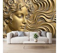 Générique Bas-Relief Figure Féminine Papier Peint Photo Intissé 200x140 cm | Pour les chambres d'enfants Salon, Vintage Art Classique Papier Peint Panoramique Mural