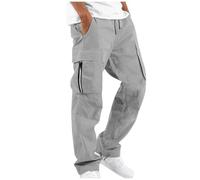 Générique Bas Survetement Homme Polaire de Ville Pantalon Sport Vetement de Sport Jogging Grande Longueur Pantalons de Randonnée avec Cordon Coulissant Pantalon Cargo Homme Militaire Gris L