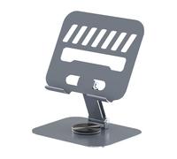 Générique Base Appoggio Tablet - Acciaio Carbonio Rotante | Ergonomico Antiscivolo, Regolabile Multifunzione, per Scrivania CASA Ufficio Camera Letto Lavoro Studio