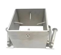 Générique Base d'ancrage for Poteau de clôture en Bois, livrée avec vis à Bois et Chevilles à béton, kit de quincaillerie for clôture de pergola avec Fixation par vis(110 * 110 * 80mm)