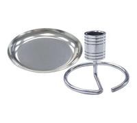 Générique Base de Brûleur Plateau Rond Détachable en Acier Inoxydable Facile à Nettoyer, Support pour Bâtonnets de pour Usage Domestique