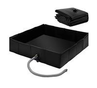 Générique Base de Douche Portable, 104x104x25cm Réservoir de Douche Pliable de Camping avec Tuyau d’évacuation, Bac de Douchen Portable pour Tente, Auvent pour Camping Intérieur et Extérieur
