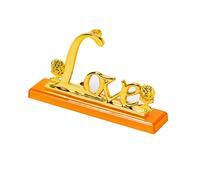 Générique Base de fleur en feuille d'or rose pour la Saint-Valentin, support de fleur, accessoires pour roses, décoration DIY Qixi (Gold, 14x8.5cm)