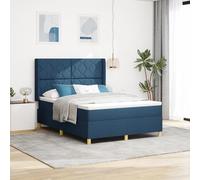 Générique Base de lit Box Spring avec Matelas - Bleu, 140x200 cm, Tissu,Lits & Cadres de lit,73.97KG-3341902