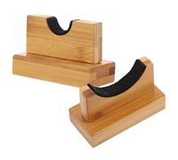 Générique Baseball Bat Display Holder - 1 Pair Wooden Bat Stand With Soft Felt Lining, Prevents Scratches & Secures Bats Upright | Space Saving Desktop, Shelf, Or Windowsill Showcase For Collectors