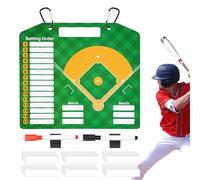 Générique Baseball Board, Dry Erase Board, 12.6x11.02in Magnetic Softball Organizer, Includes 2 Markers, Reusable Coaching Tool for Dugout Display, Team, Game Management