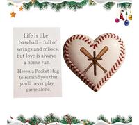Générique Baseball Hug, Heart Shape Inspirational Keepsake, Ball Sports Encouragement, Motivational Gift Main Feature, Player With Usage For Athletes Practice Field Game Days Training Camps