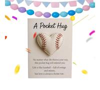 Générique Baseball Hug - Sports Themed Ornament with Message Card for Gifting | Resin Keepsake with Inspirational Note, Desk or Shelf Decor for Friends, Students, Coworkers, Women, Teachers, and Kids