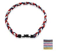 Générique Baseball NecklacesThree Braided Rope Tornado Pattern Necklace for beaded rope for rope number necklaces for game day (2#,19 inches)