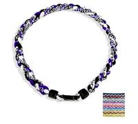 Générique Baseball NecklacesThree Braided Rope Tornado Pattern Necklace for beaded rope for rope number necklaces for game day (12#,19 inches)