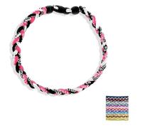 Générique Baseball NecklacesThree Braided Rope Tornado Pattern Necklace for beaded rope for rope number necklaces for game day (6#,19 inches)