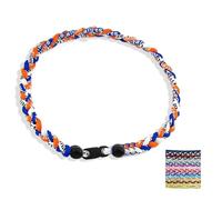 Générique Baseball NecklacesThree Braided Rope Tornado Pattern Necklace for beaded rope for rope number necklaces for game day (16#,18 inches)