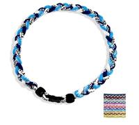Générique Baseball NecklacesThree Braided Rope Tornado Pattern Necklace for beaded rope for rope number necklaces for game day (8#,19 inches)