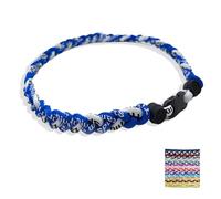 Générique Baseball NecklacesThree Braided Rope Tornado Pattern Necklace for beaded rope for rope number necklaces for game day (21#,18 inches)