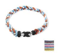 Générique Baseball NecklacesThree Braided Rope Tornado Pattern Necklace for beaded rope for rope number necklaces for game day (3#,19 inches)