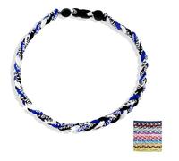 Générique Baseball NecklacesThree Braided Rope Tornado Pattern Necklace for beaded rope for rope number necklaces for game day (7#,20 inches)