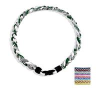 Générique Baseball NecklacesThree Braided Rope Tornado Pattern Necklace for beaded rope for rope number necklaces for game day (15#,19 inches)