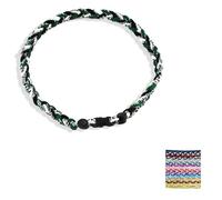 Générique Baseball NecklacesThree Braided Rope Tornado Pattern Necklace for beaded rope for rope number necklaces for game day (5#,20 inches)