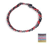 Générique Baseball NecklacesThree Braided Rope Tornado Pattern Necklace for beaded rope for rope number necklaces for game day (17#,20 inches)