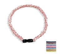 Générique Baseball NecklacesThree Braided Rope Tornado Pattern Necklace for beaded rope for rope number necklaces for game day (18#,19 inches)