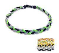 Générique Baseball NecklacesThree Braided Rope Tornado Pattern Necklace for beaded rope for rope number necklaces for game day (23#,19 inches)
