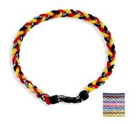 Générique Baseball NecklacesThree Braided Rope Tornado Pattern Necklace for beaded rope for rope number necklaces for game day (11#,19 inches)