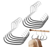 Générique Baseballkappen-Hänger - 10 Stück Kleiderbügel Aus Stahl | 15x14cm Platzsparender Organizer Für Kappen, Hüte, Mützen, Taschen, Krawatten, Tanktops Und Kleidung Schrank Und Eingangsbereich