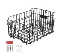 Générique Basket for Bike, Folding Bike Back Crate, Large Capacity Storage with Secure Frame, Cycling Organizer Accessory, on Men, Women, Grocery, Luggage, Road, Mountain, Electric, Outdoor Scooter