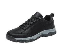 Générique Basket Homme Blanche Chaussures de Sport Homme modèle Nouveau à Confortable avec Design Plat et Lacets pour Un Style décontracté Tendance (Black, 44)