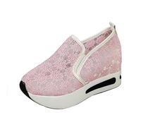 Générique Basket Homme Lifestyle Mesdames Mode Couleur Unie Respirant Fleur Creuse Semelle épaisse Sport décontracté Chaussures à Bascule