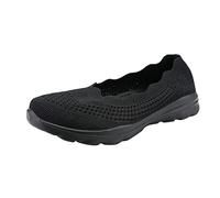 Générique Basket Orthopedique Femme Chaussures de Sécurité Fashion Summer Women Maillage Respirant Confortable Léger Glissement sur La Bouche Peu Profonde Basket Femme Chaussures de (Black,37)