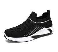 Générique Basket Padel Homme - Chaussure De Sport Homme - Chaussures De Sport pour Hommes Motif Uni Tendance Confortables en Tissu Mesh Léger Et Respirant Pantoufles Décontractées À Enfiler