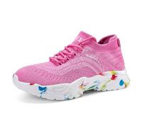 Générique Basket sans Lacet Femme Chaussure de Sport Femme Couple Femmes Printemps Et Été Antidérapant Marche Chaussures Lumineuses Chaussures de Sport Basket (Pink,37)