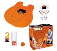 Générique Basketball Bathroom Set - 29.49 inch Fun Game Mat | Fabric Bathroom Toy - Interactive Mini Basketball Set for Adults Kids Fun Play and Stress Relief, Ideal for Home Bathrooms