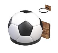Générique Basketball Holder Wall Mount - Indoor Outdoor Ball Storage Rack | Heavy Duty Metal Construction with Rubber Grip Hooks, Space Saving Design for Garage, Gym, Or Sports Rooms 5.98x4.02 in