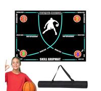 Générique Basketball Training Mat - 120x80cm Anti-Skid Basket Ball Door Mats | Anti-Slip Rubber Basketball Footstep Training Mat | Foldable Silent Shock Absorbing Exercise Mats for Adults and Kids