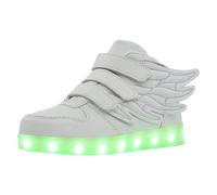 Générique Baskets Fille Haute LED Lumineuses Sept Couleurs Changeables USB Rechargeable pour Sécurité Nuit Activités Enfant Chaussures Lumineuses