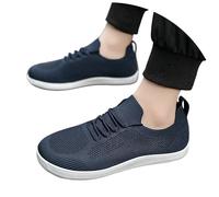 Générique Baskets Homme Chaussures décontractées à Bout Large pour Couple, Basses, à Lacets, à Enfiler, en Respirante, légères, pour la Marche, Le Fitness, Le Sport en Plein air (Dark Blue, 36)