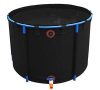 Générique Bassin à Poissons en Toile PVC résistante - Piscine Hors Sol Ronde Extra Large, Piscine multifonctionnelle encadrée avec revêtement Flexible, 2 x 1 m pour Jardin et extérieur